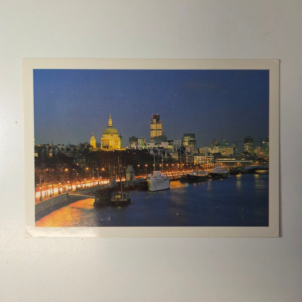 London Saint Pauls Cathedral Night Postcard Edizioni Storti A77 Brandalise 1989